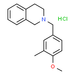 ChemSpider 2D Image | 2-(4-Methoxy-3-methylbenzyl)-1,2,3,4-tetrahydroisoquinoline hydrochloride (1:1) | C18H22ClNO