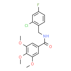 ChemSpider 2D Image | N-(2-Chloro-4-fluorobenzyl)-3,4,5-trimethoxybenzamide | C17H17ClFNO4