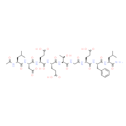 ChemSpider 2D Image | N-Acetyl-L-leucyl-L-alpha-aspartyl-L-alpha-glutamyl-L-alpha-glutamyl-L-threonylglycyl-L-alpha-glutamyl-L-phenylalanyl-L-leucinamide | C48H72N10O19