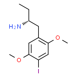 ChemSpider 2D Image | (2R)-1-(4-Iodo-2,5-dimethoxyphenyl)-2-butanamine | C12H18INO2