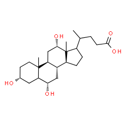 ChemSpider 2D Image | (3alpha,6alpha,10xi,12alpha,13xi,17xi,20xi)-3,6,12-Trihydroxycholan-24-oic acid | C24H40O5