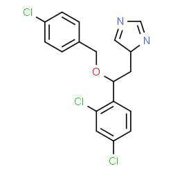 ChemSpider 2D Image | 4-{2-[(4-Chlorobenzyl)oxy]-2-(2,4-dichlorophenyl)ethyl}-4H-imidazole | C18H15Cl3N2O