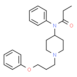 ChemSpider 2D Image | N-[1-(3-Phenoxypropyl)-4-piperidinyl]-N-phenylpropanamide | C23H30N2O2