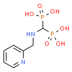 ChemSpider 2D Image | {[(2-Pyridinylmethyl)amino]methylene}bis(phosphonic acid) | C7H12N2O6P2