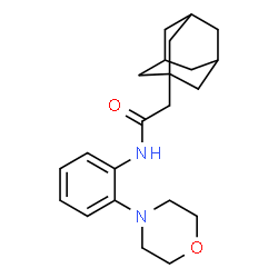 ChemSpider 2D Image | 2-(Adamantan-1-yl)-N-[2-(4-morpholinyl)phenyl]acetamide | C22H30N2O2