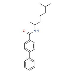 ChemSpider 2D Image | N-(6-Methyl-2-heptanyl)-4-biphenylcarboxamide | C21H27NO