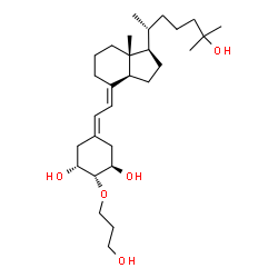 ChemSpider 2D Image | (1R,2S,3R,5Z,7E,17beta)-17-[(2R)-6-Hydroxy-6-methyl-2-heptanyl]-2-(3-hydroxypropoxy)-9,10-secoestra-5,7-diene-1,3-diol | C29H50O5