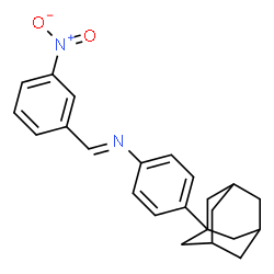 ChemSpider 2D Image | (E)-N-[4-(Adamantan-1-yl)phenyl]-1-(3-nitrophenyl)methanimine | C23H24N2O2