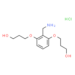 ChemSpider 2D Image | 3,3'-{[2-(Aminomethyl)-1,3-phenylene]bis(oxy)}di(1-propanol) hydrochloride (1:1) | C13H22ClNO4