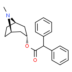 ChemSpider 2D Image | (1R,5R)-8-Methyl-8-azabicyclo[3.2.1]oct-3-yl diphenylacetate | C22H25NO2