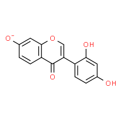 ChemSpider 2D Image | 3-(2,4-Dihydroxyphenyl)-4-oxo-4H-chromen-7-olate | C15H9O5