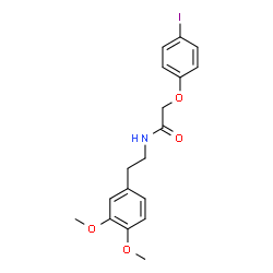 ChemSpider 2D Image | N-[2-(3,4-Dimethoxyphenyl)ethyl]-2-(4-iodophenoxy)acetamide | C18H20INO4