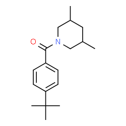 ChemSpider 2D Image | (3,5-Dimethyl-1-piperidinyl)[4-(2-methyl-2-propanyl)phenyl]methanone | C18H27NO