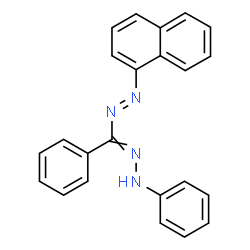 ChemSpider 2D Image | (E)-1-(1-Naphthyl)-2-[phenyl(phenylhydrazono)methyl]diazene | C23H18N4