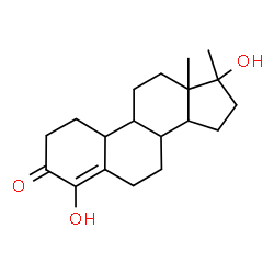 ChemSpider 2D Image | 4,17-Dihydroxy-17-methylestr-4-en-3-one | C19H28O3