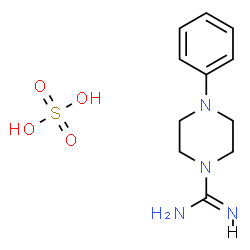 ChemSpider 2D Image | 4-Phenyl-1-piperazinecarboximidamide sulfate (1:1) | C11H18N4O4S