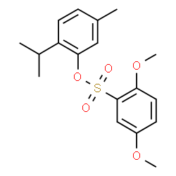 ChemSpider 2D Image | 2-Isopropyl-5-methylphenyl 2,5-dimethoxybenzenesulfonate | C18H22O5S