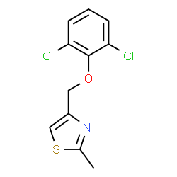 ChemSpider 2D Image | 4-[(2,6-Dichlorophenoxy)methyl]-2-methyl-1,3-thiazole | C11H9Cl2NOS