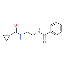 ChemSpider 2D Image | N-{2-[(Cyclopropylcarbonyl)amino]ethyl}-2-iodobenzamide | C13H15IN2O2
