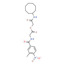 ChemSpider 2D Image | 2-(Cyclooctylamino)-2-oxoethyl N-(3-methyl-4-nitrobenzoyl)glycinate | C20H27N3O6