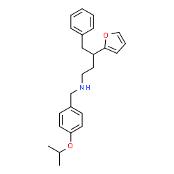 ChemSpider 2D Image | 3-(2-Furyl)-N-(4-isopropoxybenzyl)-4-phenyl-1-butanamine | C24H29NO2