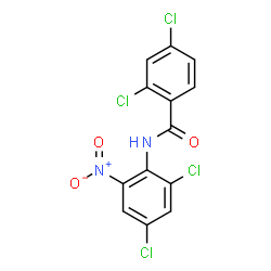ChemSpider 2D Image | 2,4-Dichloro-N-(2,4-dichloro-6-nitrophenyl)benzamide | C13H6Cl4N2O3