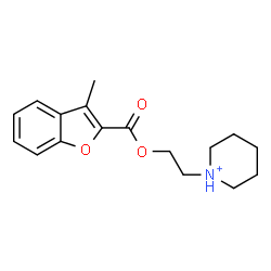 ChemSpider 2D Image | 1-(2-{[(3-Methyl-1-benzofuran-2-yl)carbonyl]oxy}ethyl)piperidinium | C17H22NO3