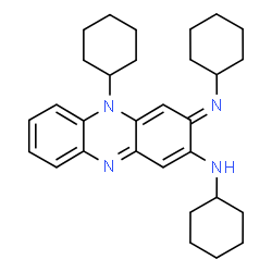 ChemSpider 2D Image | (3E)-N,5-Dicyclohexyl-3-(cyclohexylimino)-3,5-dihydro-2-phenazinamine | C30H40N4