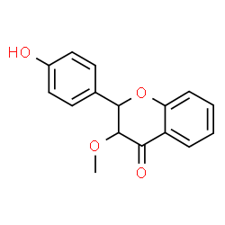 ChemSpider 2D Image | 2-(4-Hydroxyphenyl)-3-methoxy-2,3-dihydro-4H-chromen-4-one | C16H14O4