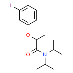 ChemSpider 2D Image | 2-(3-Iodophenoxy)-N,N-diisopropylpropanamide | C15H22INO2