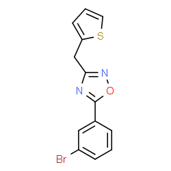 ChemSpider 2D Image | 5-(3-Bromophenyl)-3-(2-thienylmethyl)-1,2,4-oxadiazole | C13H9BrN2OS