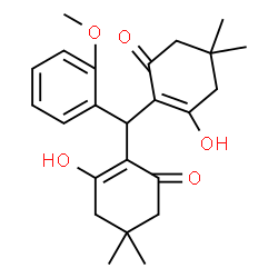 ChemSpider 2D Image | 2,2'-[(2-Methoxyphenyl)methylene]bis(3-hydroxy-5,5-dimethyl-2-cyclohexen-1-one) | C24H30O5