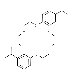ChemSpider 2D Image | 1,13-Diisopropyl-6,7,9,10,17,18,20,21-octahydrodibenzo[b,k][1,4,7,10,13,16]hexaoxacyclooctadecine | C26H36O6