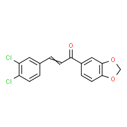 ChemSpider 2D Image | 1-(1,3-Benzodioxol-5-yl)-3-(3,4-dichlorophenyl)-2-propen-1-one | C16H10Cl2O3