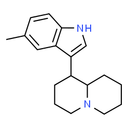 ChemSpider 2D Image | 1-(5-Methyl-1H-indol-3-yl)octahydro-1H-quinolizine | C18H24N2