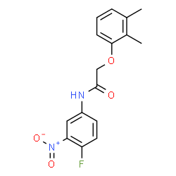 ChemSpider 2D Image | 2-(2,3-Dimethylphenoxy)-N-(4-fluoro-3-nitrophenyl)acetamide | C16H15FN2O4
