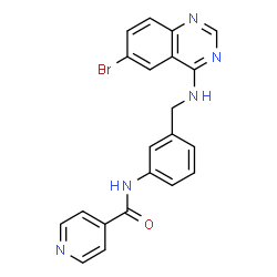 ChemSpider 2D Image | N-(3-{[(6-Bromo-4-quinazolinyl)amino]methyl}phenyl)isonicotinamide | C21H16BrN5O