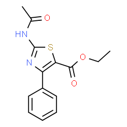 ChemSpider 2D Image | Ethyl 2-acetamido-4-phenyl-1,3-thiazole-5-carboxylate | C14H14N2O3S