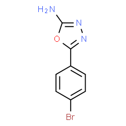 ChemSpider 2D Image | 5-(4-Bromophenyl)-1,3,4-oxadiazol-2-amine | C8H6BrN3O