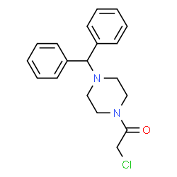 ChemSpider 2D Image | 1-benzhydryl-4-(chloroacetyl)piperazine | C19H21ClN2O