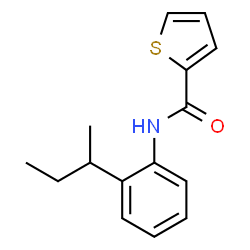 ChemSpider 2D Image | N-(2-sec-Butylphenyl)-2-thiophenecarboxamide | C15H17NOS