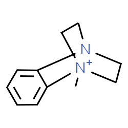 ChemSpider 2D Image | 1-Methyl-8-aza-1-azoniatricyclo[6.2.2.0~2,7~]dodeca-2,4,6-triene | C11H15N2