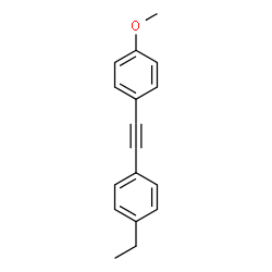 ChemSpider 2D Image | 1-Ethyl-4-[(4-methoxyphenyl)ethynyl]benzene | C17H16O