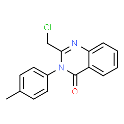 ChemSpider 2D Image | 2-(Chloromethyl)-3-(4-methylphenyl)-4(3H)-quinazolinone | C16H13ClN2O