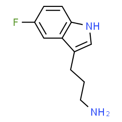 ChemSpider 2D Image | 3-(5-Fluoro-1H-indol-3-yl)-1-propanamine | C11H13FN2
