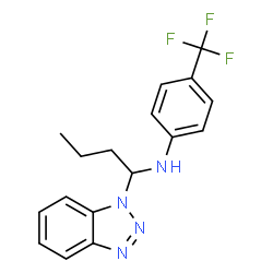 ChemSpider 2D Image | N-[1-(1H-Benzotriazol-1-yl)butyl]-4-(trifluoromethyl)aniline | C17H17F3N4
