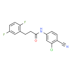 ChemSpider 2D Image | N-(3-Chloro-4-cyanophenyl)-3-(2,5-difluorophenyl)propanamide | C16H11ClF2N2O