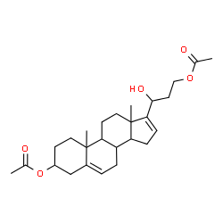 ChemSpider 2D Image | 3-(3-Acetoxy-10,13-dimethyl-2,3,4,7,8,9,10,11,12,13,14,15-dodecahydro-1H-cyclopenta[a]phenanthren-17-yl)-3-hydroxypropyl acetate | C26H38O5