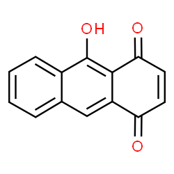 ChemSpider 2D Image | 9-Hydroxy-1,4-anthracenedione | C14H8O3