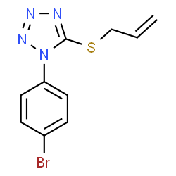 ChemSpider 2D Image | 5-(Allylsulfanyl)-1-(4-bromophenyl)-1H-tetrazole | C10H9BrN4S